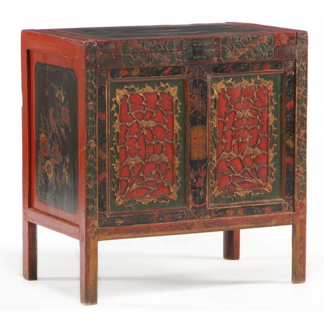 asian-lacquered-and-decorated-low-cabinet