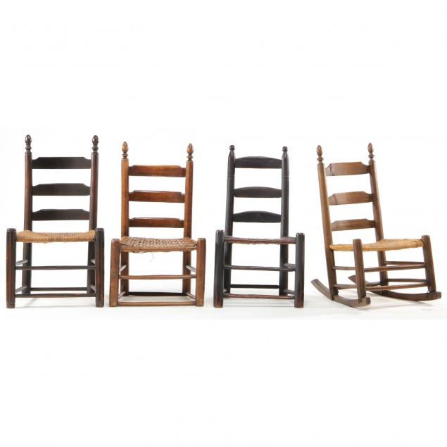 four-american-ladder-back-chairs