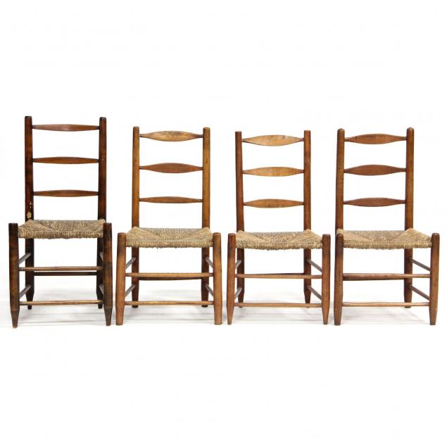 assembled-set-of-four-country-ladderback-chairs