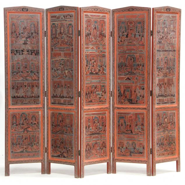 indonesian-five-panel-floor-screen