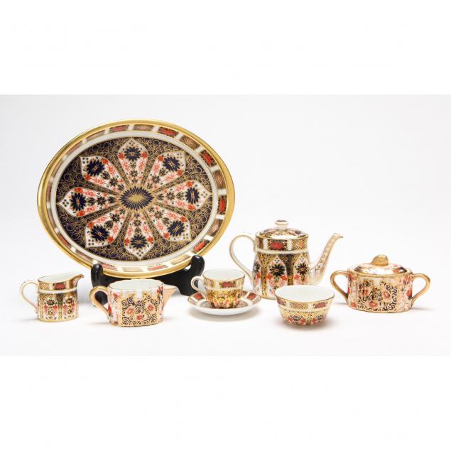 royal-crown-derby-miniature-tea-set-and-staffordshire