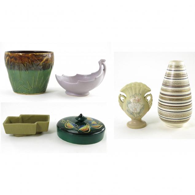 six-pieces-of-mid-century-modern-pottery