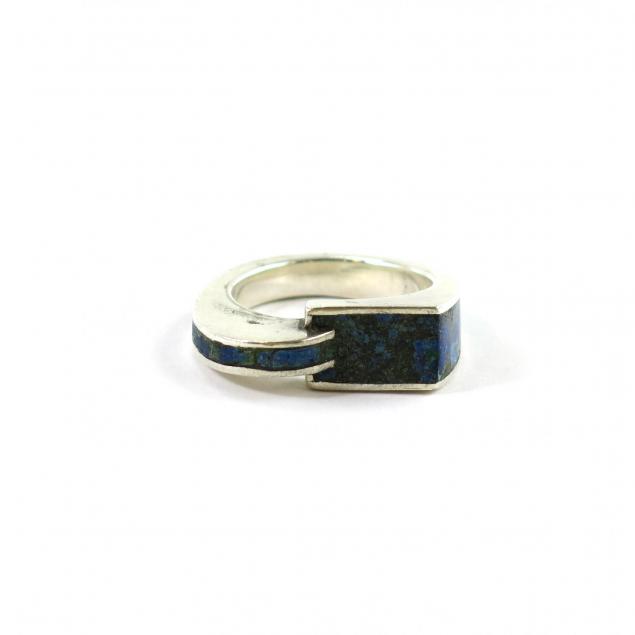 modernist-silver-and-lapis-ring
