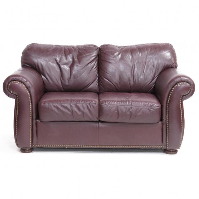contemporary-leather-loveseat