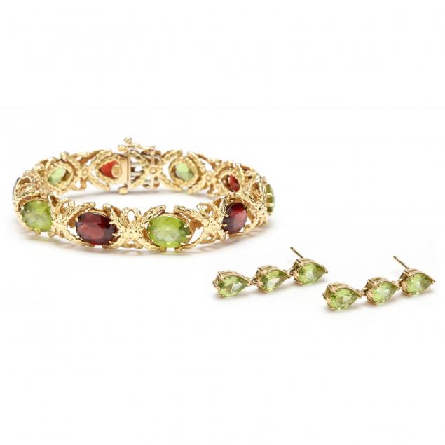 peridot-pendant-earrings-by-legi-and-gold-peridot-and-garnet-bracelet-att-henry-adler