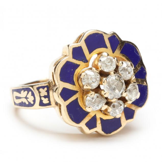 vintage-diamond-and-enamel-ring