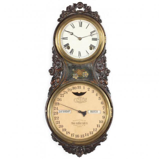 ithaca-iron-case-calendar-wall-clock