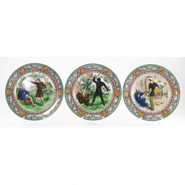 three-wedgwood-ivanhoe-plates