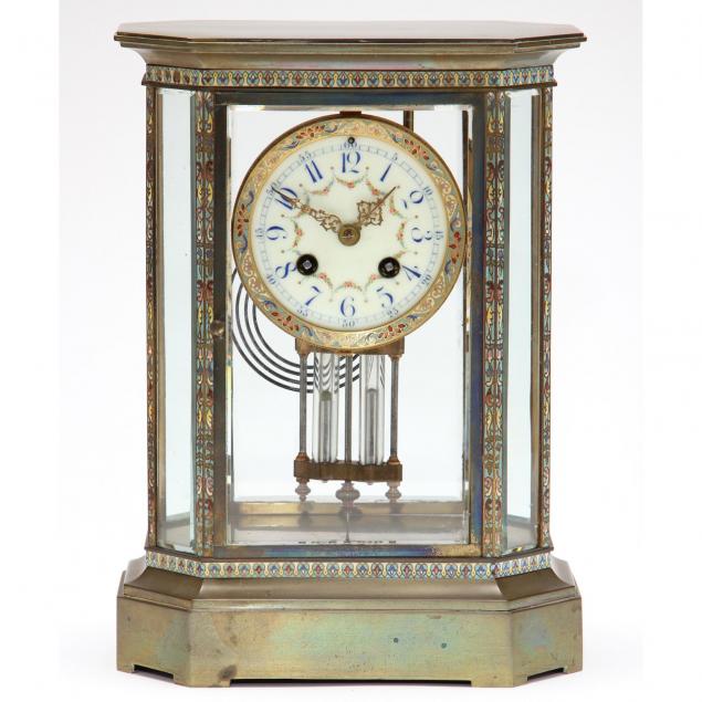 french-japy-freres-champleve-and-brass-mantel-clock