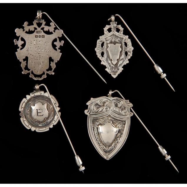 four-english-silver-stick-pins