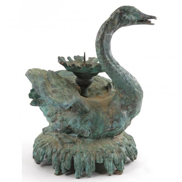 bronze-swan-form-pricket-stick