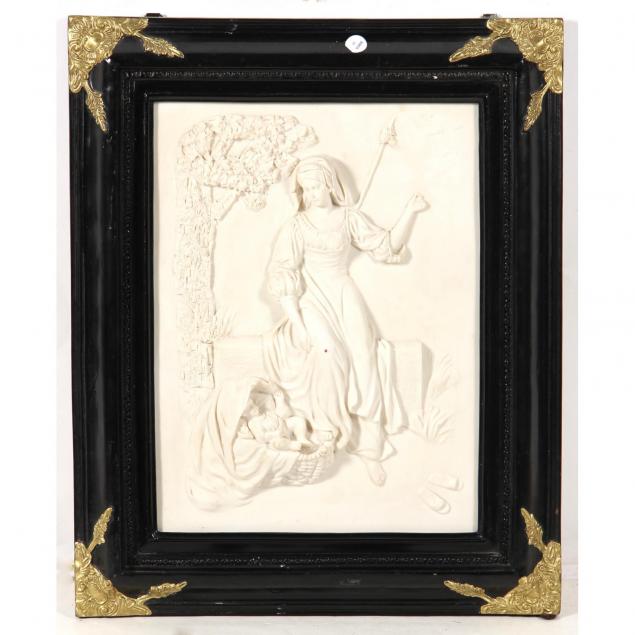 antique-composition-marble-plaque-of-the-madonna-with-child