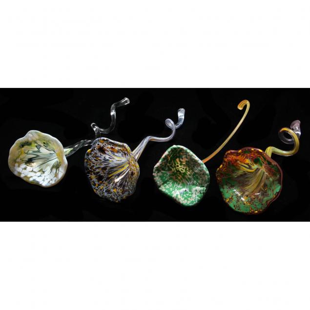 four-italian-art-glass-flowers