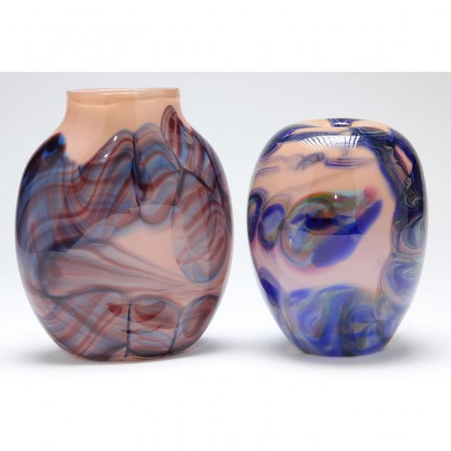 two-oakley-studios-glass-vases
