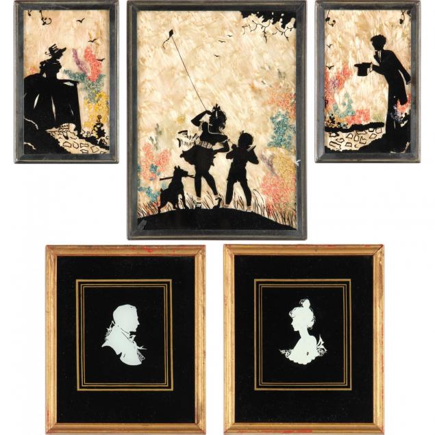 a-collection-of-silhouettes-on-glass-20th-century