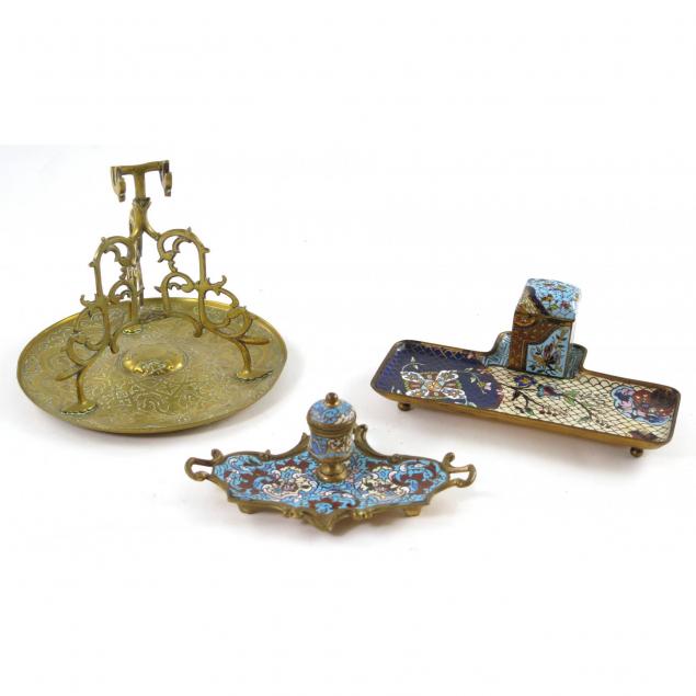 three-antique-desk-accessories
