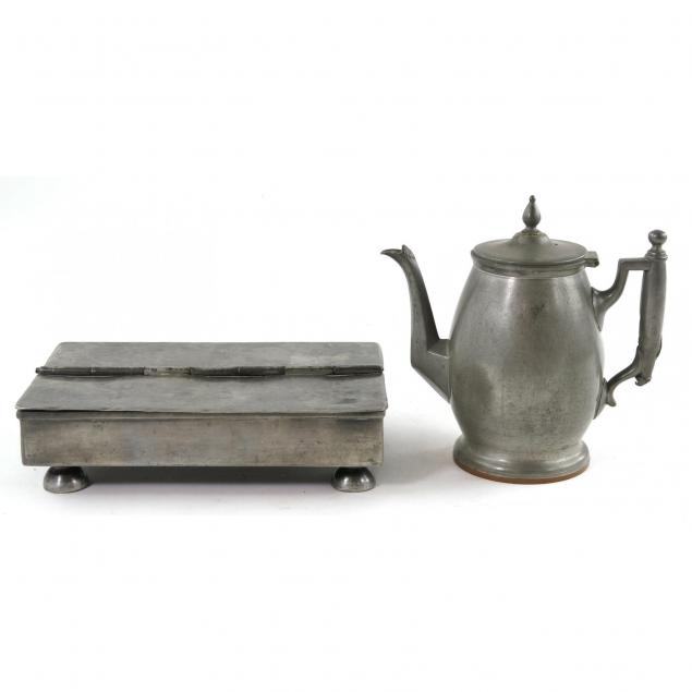 victorian-pewter-desk-accessory-and-teapot