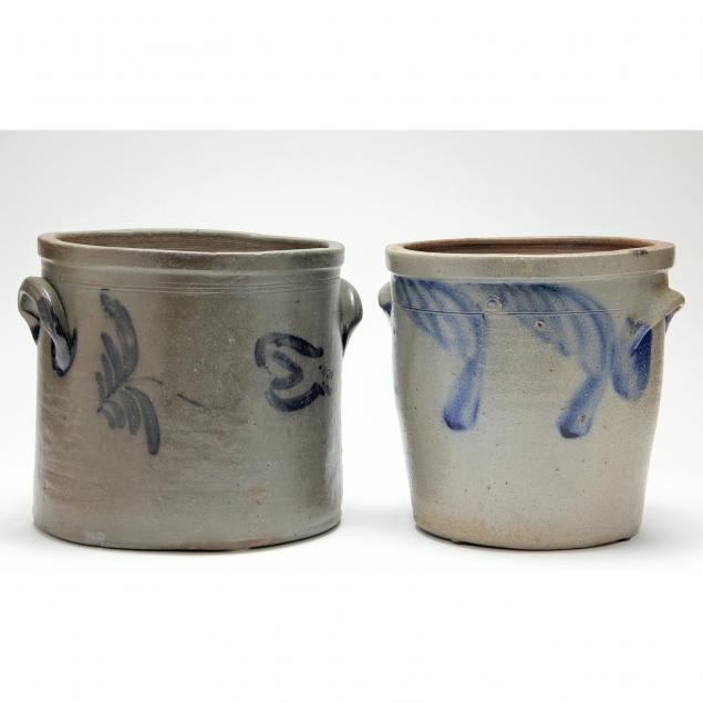 two-american-stoneware-storage-crocks