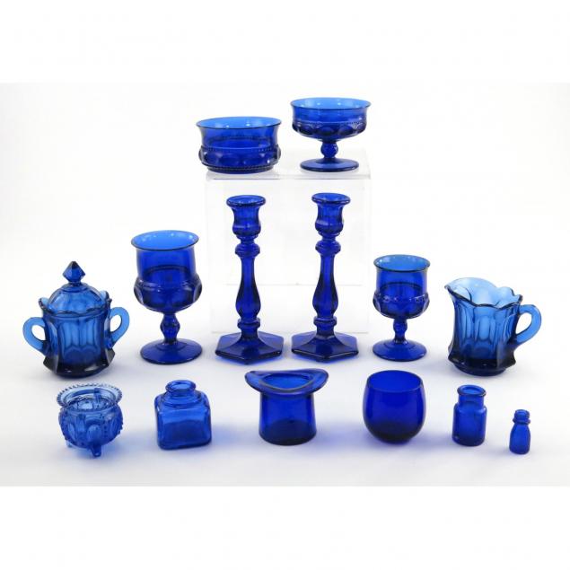thirty-pieces-of-cobalt-and-blue-glass