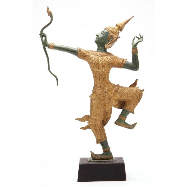 thai-gilt-bronze-dancing-temple-figure
