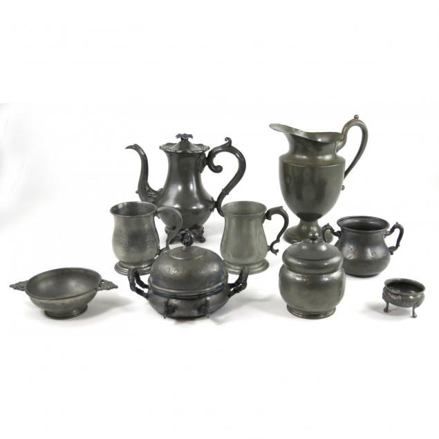 ten-pieces-of-pewter-ware