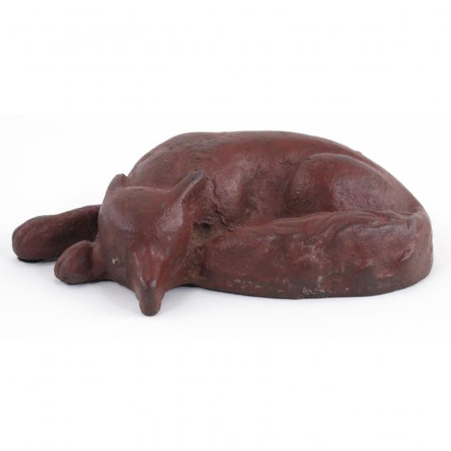 cast-iron-sleeping-fox-paperweight