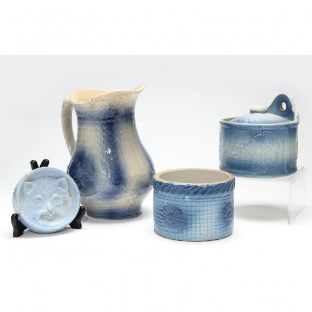 four-pieces-of-blue-and-white-stoneware