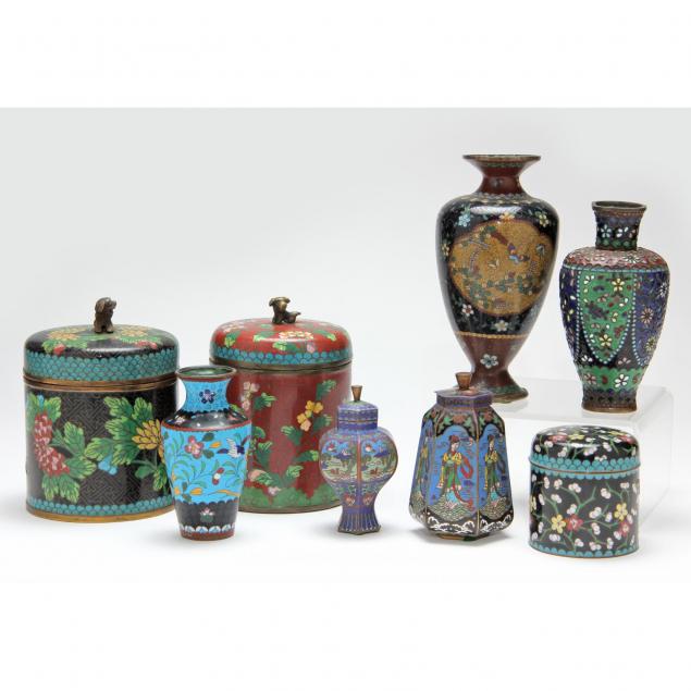 eight-small-pieces-of-asian-cloisonne