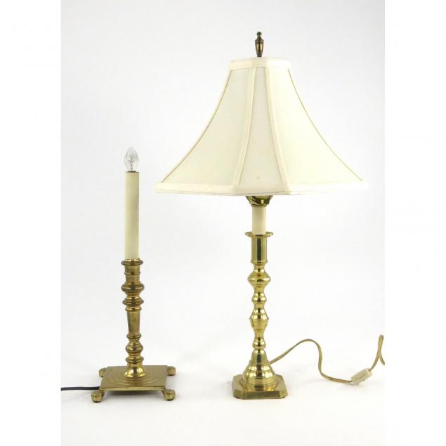two-brass-table-lamps