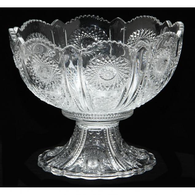 heisey-pressed-glass-punch-bowl