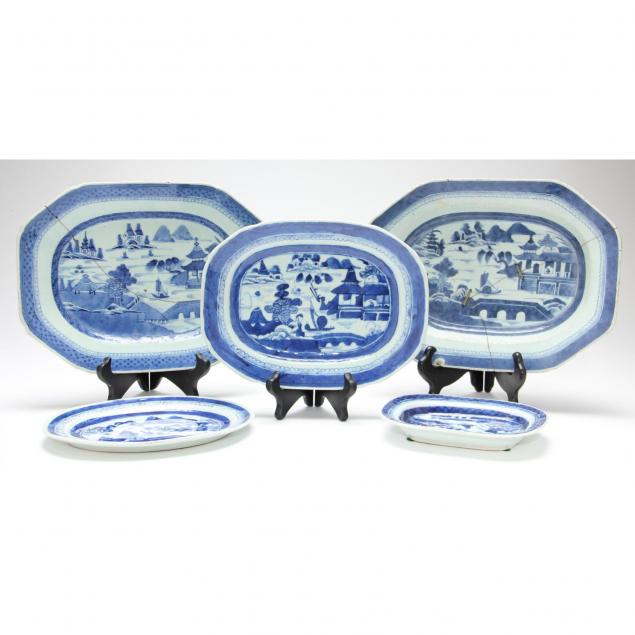 five-chinese-blue-canton-platters