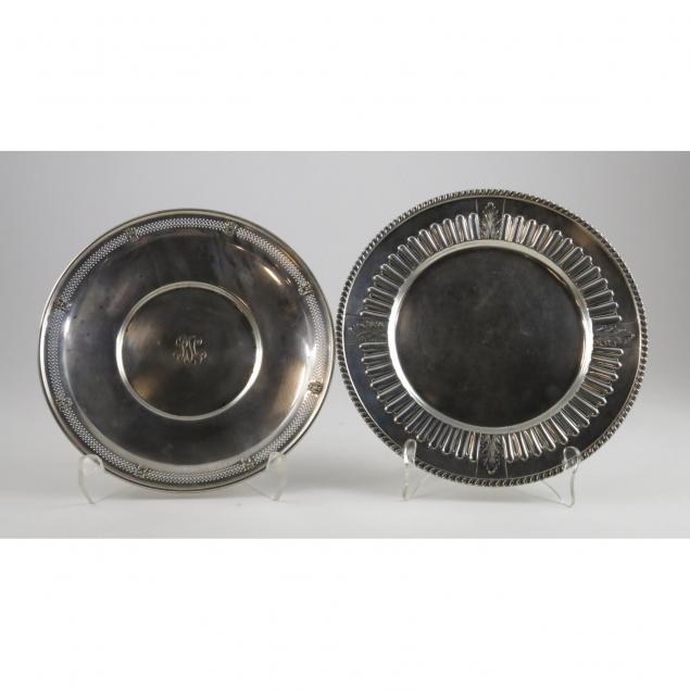 two-vintage-sterling-silver-cake-plates