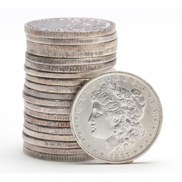 roll-of-twenty-mixed-circulated-morgan-silver-dollars