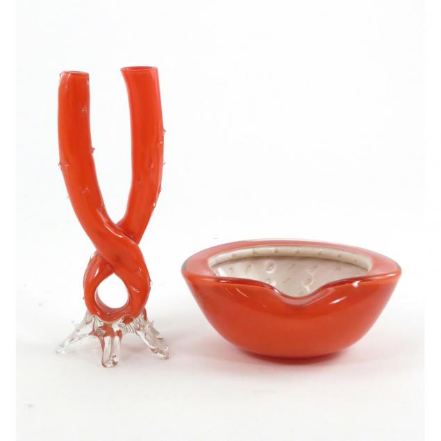 two-coral-color-glass-accessories