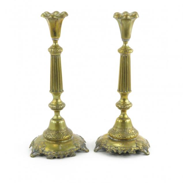 pair-of-antique-brass-candlesticks