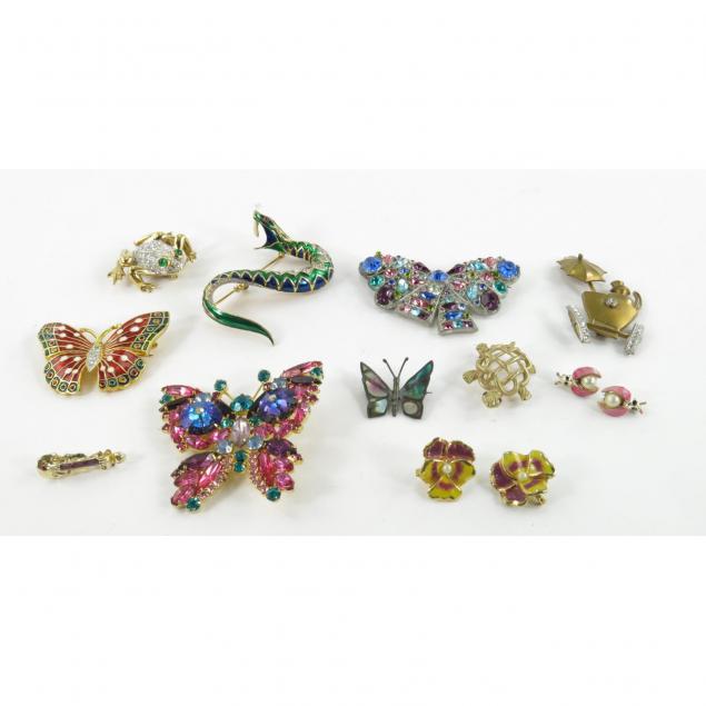 group-of-13-figural-fashion-brooches