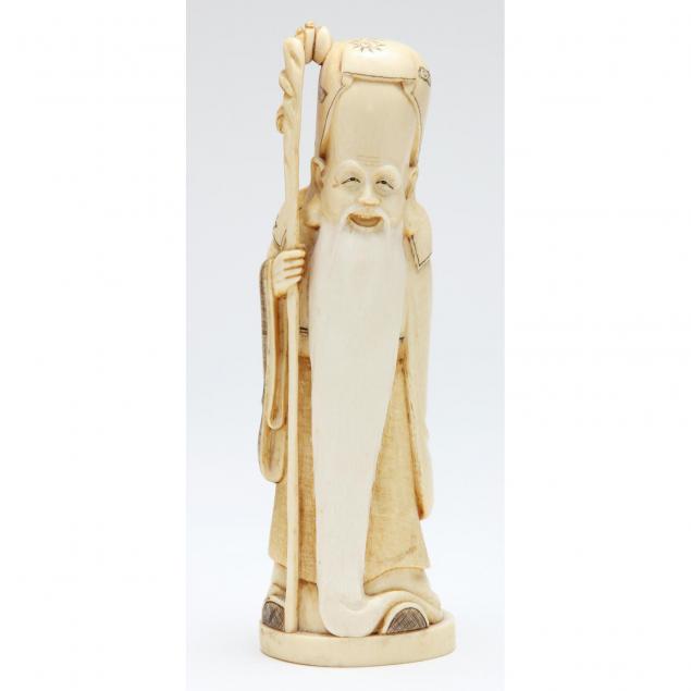 carved-ivory-antique-okimono-of-a-shou-lao