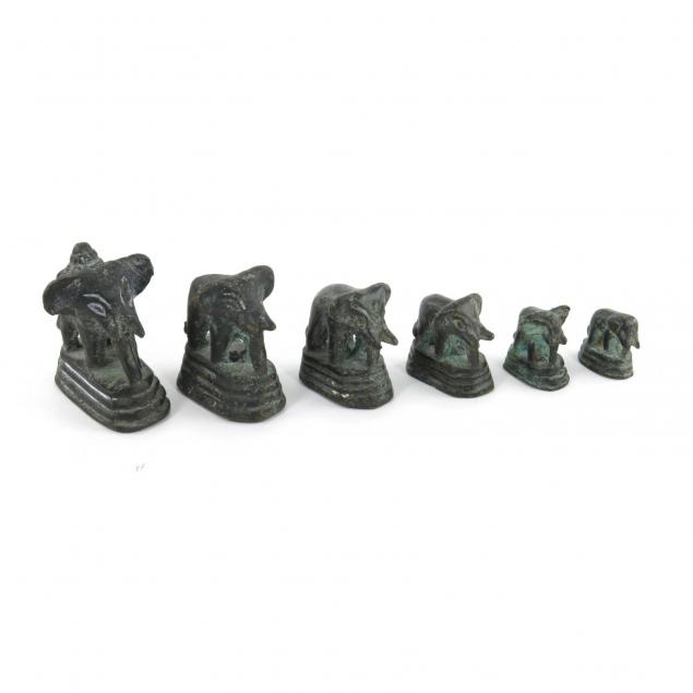 set-of-six-graduated-elephant-form-opium-weights