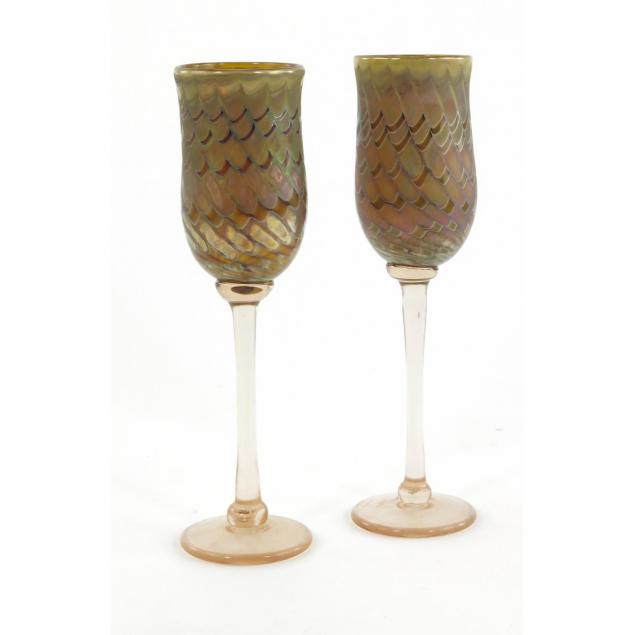 craig-zweifel-two-art-glass-champagne-stems