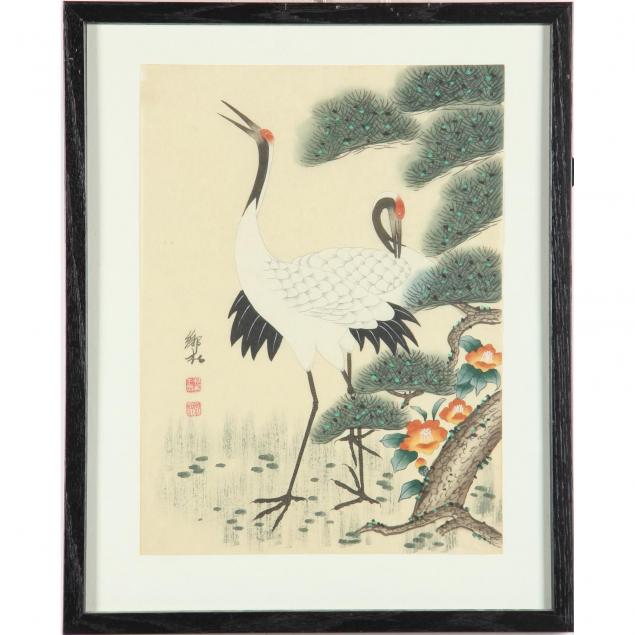 chinese-painting-of-two-cranes