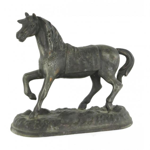 antique-bronze-tone-horse-sculpture