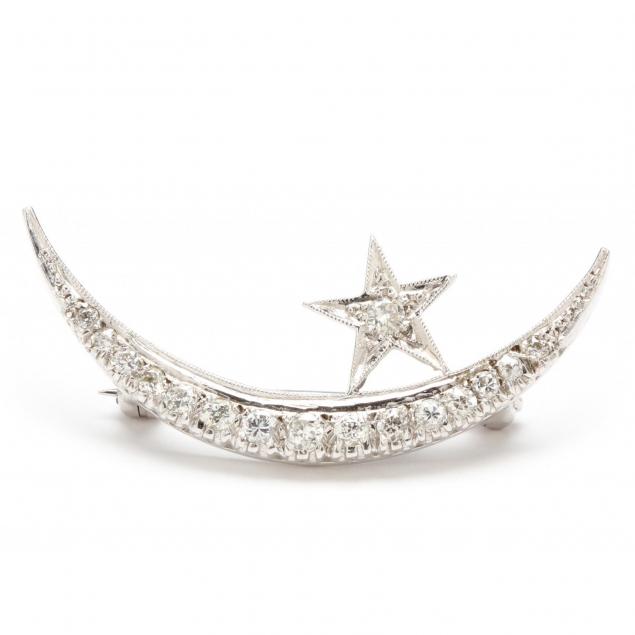 14kt-white-gold-and-diamond-crescent-and-star-brooch