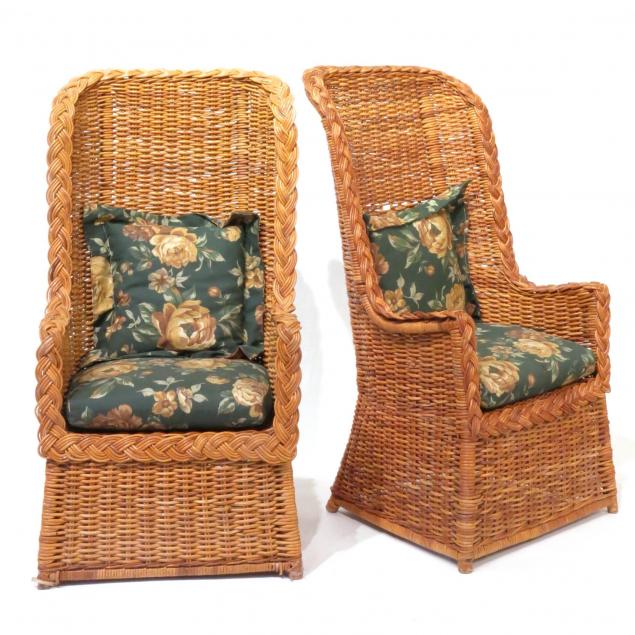pair-of-wicker-high-back-wing-chairs