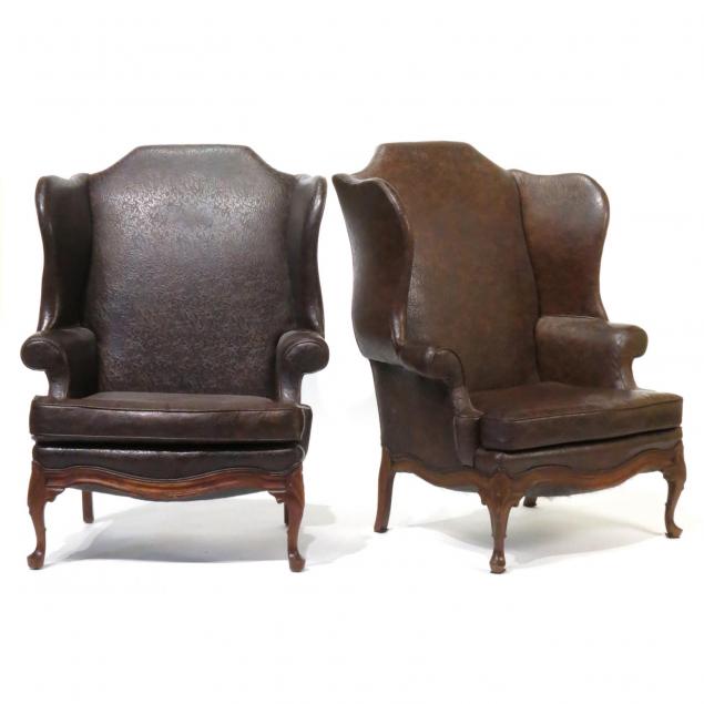 pair-of-queen-anne-style-wingback-armchairs