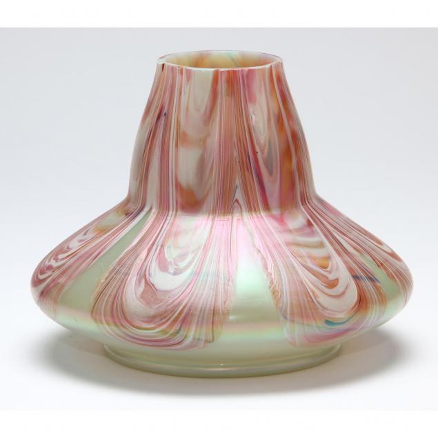 kralik-opal-brown-pulled-squat-vase