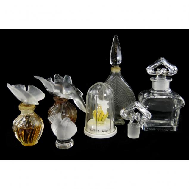 group-of-glass-perfumes-baccarat-lalique