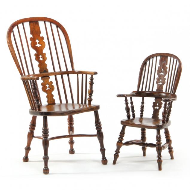 two-english-mother-and-child-windsor-arm-chairs
