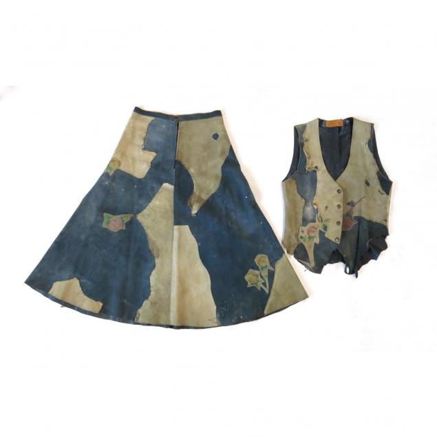 patchwork-suede-skirt-and-vest-roberto-cavalli