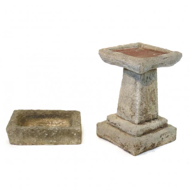 two-vintage-cast-stone-bird-baths