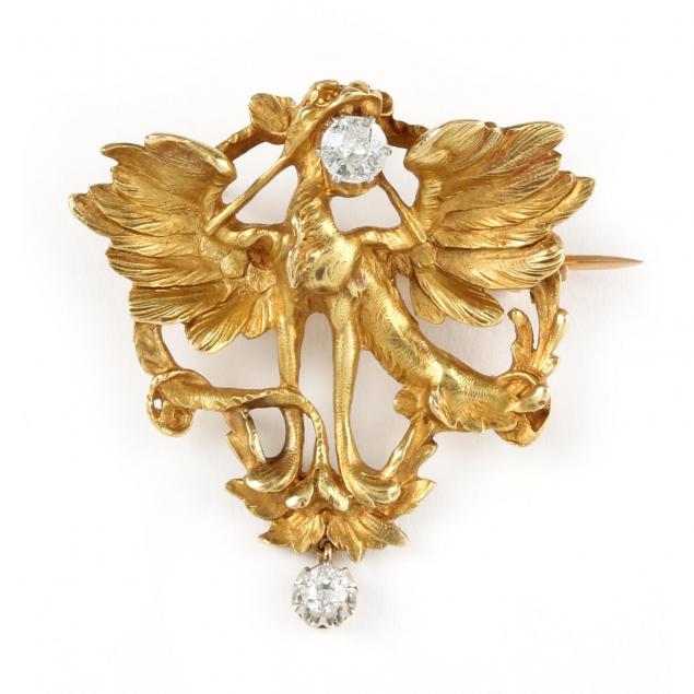 vintage-18kt-gold-and-diamond-brooch